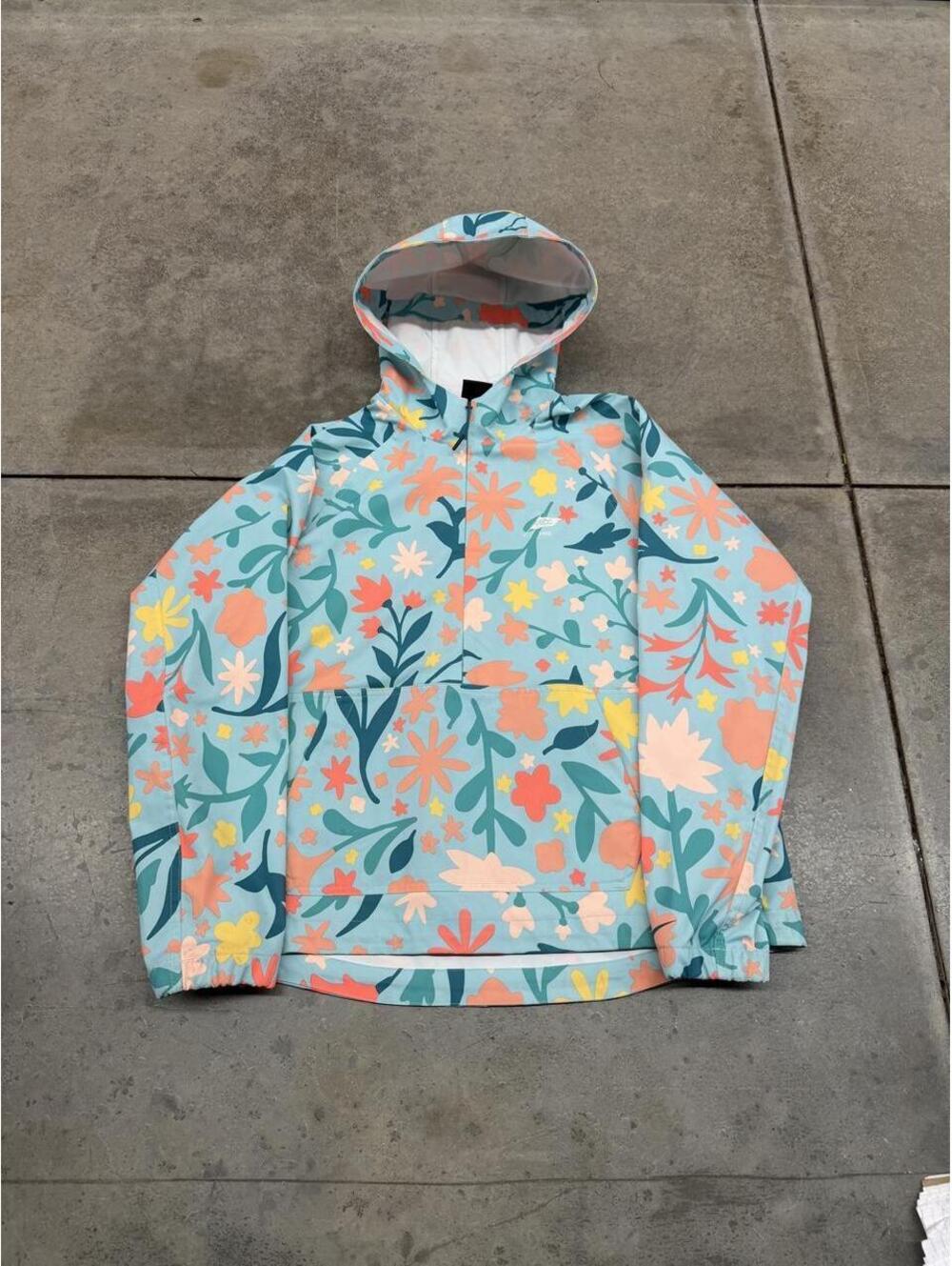 vintage nike half zip loose fit repel golf flora anorak jacket medium WOMENS